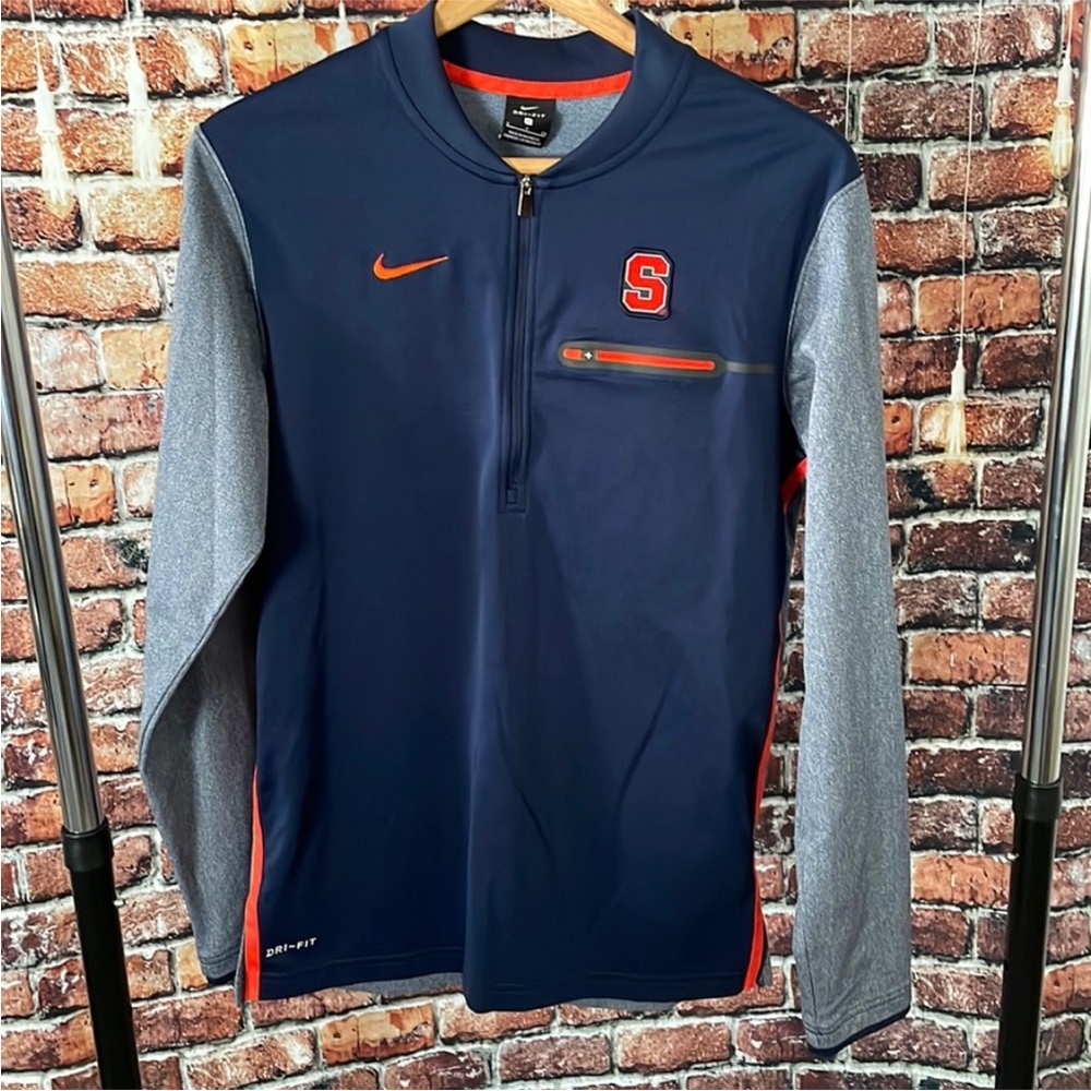 Nike Dri- Fit Syracuse Orange collegiate 1/4 zip pullover men's small jacket